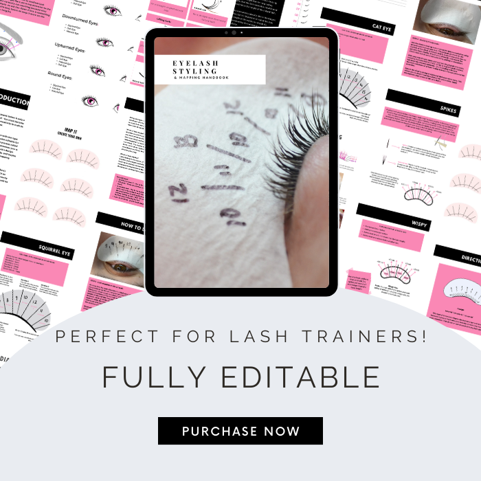 GetLashED Orlando Editable Lash Map Handbook